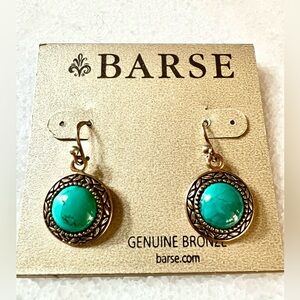 Barse Bronze and Torques Earrings